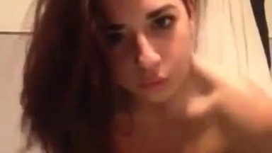 Brunette amateur teen with bombshell body