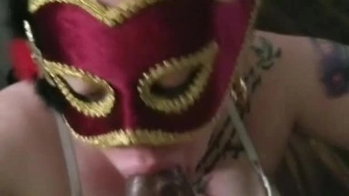 Big tits babe sucks big black cock